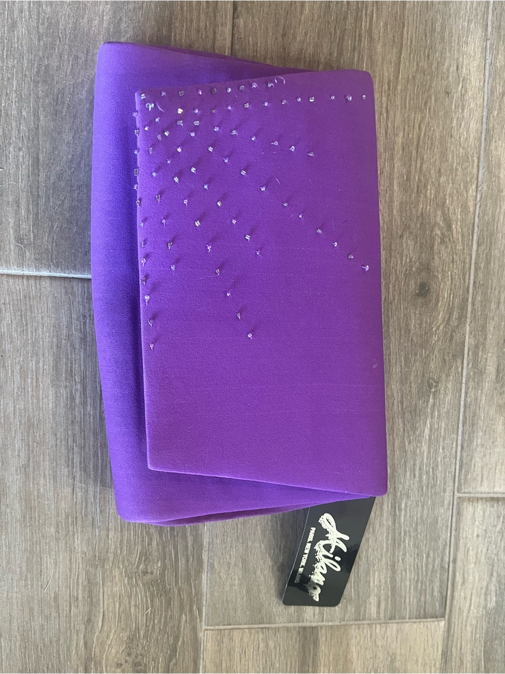 Milano Purple Rhinestone Star Fold-Over Clutch